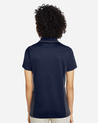 Harriton M386W, 13909 Women's Flash Snag Protection Plus Il Colorblock Polo, Dark Navy/ Dark Charcoal