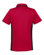 Harriton M386W, 13909 Women's Flash Snag Protection Plus Il Colorblock Polo, Red/ Black