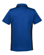 Harriton M386W, 13909 Women's Flash Snag Protection Plus Il Colorblock Polo, True Royal/ Black