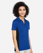 Harriton M386W, 13909 Women's Flash Snag Protection Plus Il Colorblock Polo, True Royal/ Black