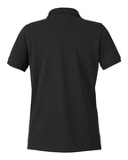 Harriton M205W, 13916 Women's Valiant Cotton Snag Protect Polo, Black