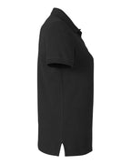 Harriton M205W, 13916 Women's Valiant Cotton Snag Protect Polo, Black