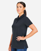 Harriton M205W, 13916 Women's Valiant Cotton Snag Protect Polo, Dark Charcoal