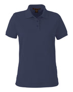 Harriton M205W, 13916 Women's Valiant Cotton Snag Protect Polo, Dark Navy