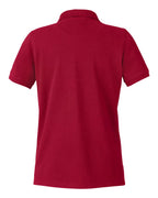 Harriton M205W, 13916 Women's Valiant Cotton Snag Protect Polo, Red