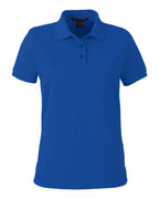 Harriton M205W, 13916 Women's Valiant Cotton Snag Protect Polo, True Royal