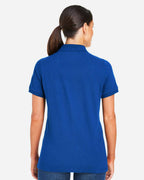 Harriton M205W, 13916 Women's Valiant Cotton Snag Protect Polo, True Royal