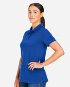 Harriton M205W, 13916 Women's Valiant Cotton Snag Protect Polo, True Royal