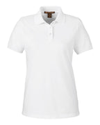 Harriton M205W, 13916 Women's Valiant Cotton Snag Protect Polo, White