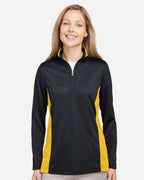 Harriton 13917, M786w, Black/ Sunray Yellow