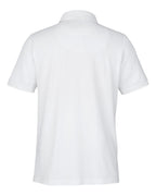 Harriton M205P, 13921 Men's Valiant Cotton Snag Protect Pocket Polo, White