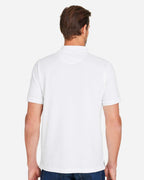 Harriton M205P, 13921 Men's Valiant Cotton Snag Protect Pocket Polo, White