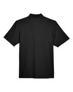 Harriton M345, 13926 Men's Advantage Snag Protection Plus Il Snap Placket Polo, Black