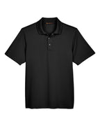 Harriton M345, 13926 Men's Advantage Snag Protection Plus Il Snap Placket Polo, Black
