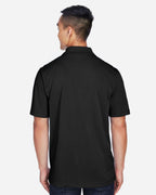 Harriton M345, 13926 Men's Advantage Snag Protection Plus Il Snap Placket Polo, Black