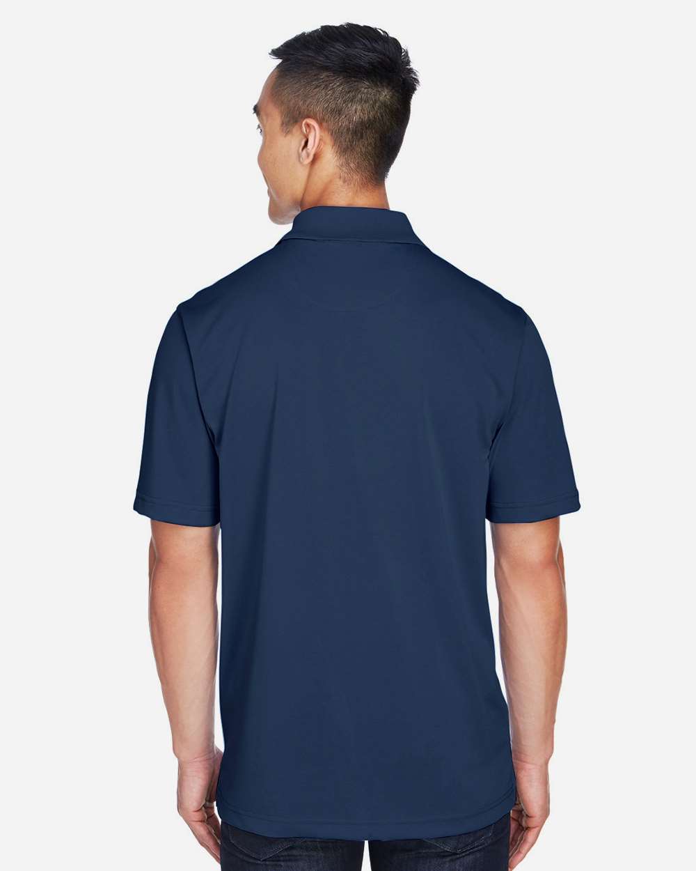 Harriton M345, 13926 Men's Advantage Snag Protection Plus Il Snap Placket Polo, Dark Navy