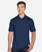 Harriton M345, 13926 Men's Advantage Snag Protection Plus Il Snap Placket Polo, Dark Navy