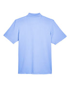 Harriton M345, 13926 Men's Advantage Snag Protection Plus Il Snap Placket Polo, Industry Blue