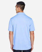 Harriton M345, 13926 Men's Advantage Snag Protection Plus Il Snap Placket Polo, Industry Blue