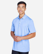 Harriton M345, 13926 Men's Advantage Snag Protection Plus Il Snap Placket Polo, Industry Blue