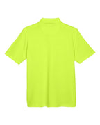 Harriton M345, 13926 Men's Advantage Snag Protection Plus Il Snap Placket Polo, Safety Yellow