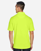Harriton M345, 13926 Men's Advantage Snag Protection Plus Il Snap Placket Polo, Safety Yellow