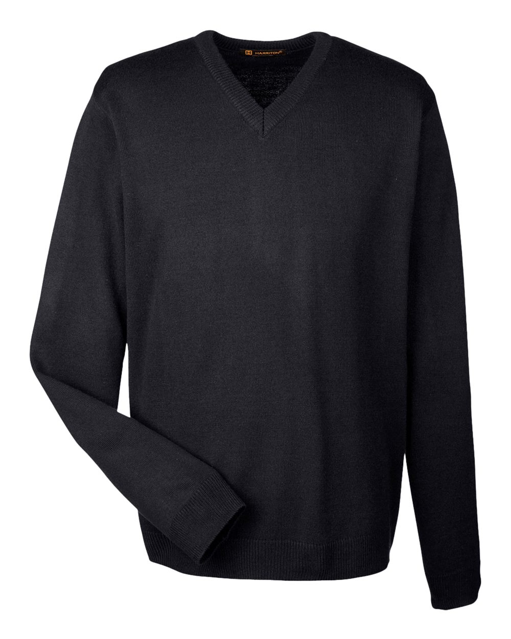 Harriton M420, 13935 Men's Pilbloc V-neck Sweater, Black