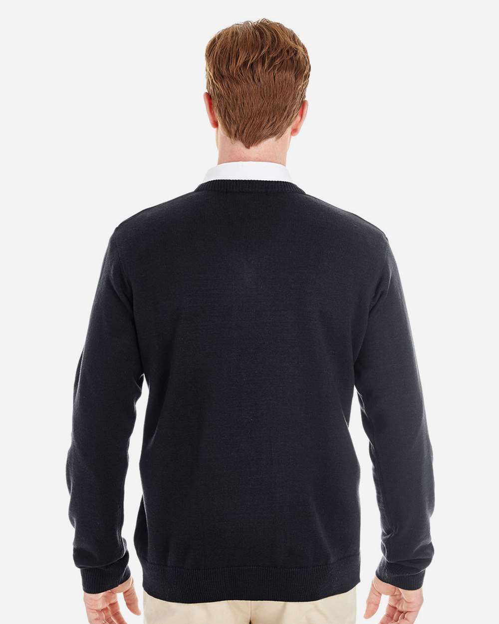 Harriton M420, 13935 Men's Pilbloc V-neck Sweater, Black