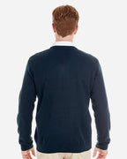Harriton M420, 13935 Men's Pilbloc V-neck Sweater, Dark Navy