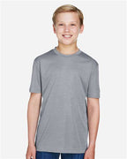 Team 365 TT11HY, Youth Sonic Heather Performance T-shirt, Athletic Heather