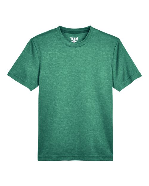 Team 365 TT11HY, Youth Sonic Heather Performance T-shirt, Sport Forest Heather