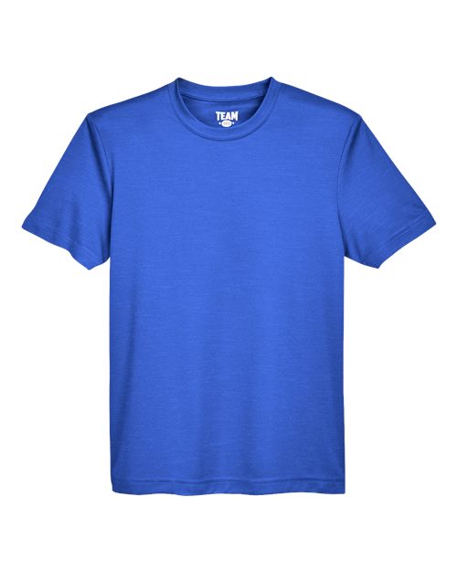 Team 365 TT11HY, Youth Sonic Heather Performance T-shirt, Sport Royal Heather