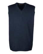 Harriton M415, 13947 Men's Pilbloc V-neck Sweater Vest, Dark Navy