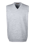 Harriton M415, 13947 Men's Pilbloc V-neck Sweater Vest, Grey Heather