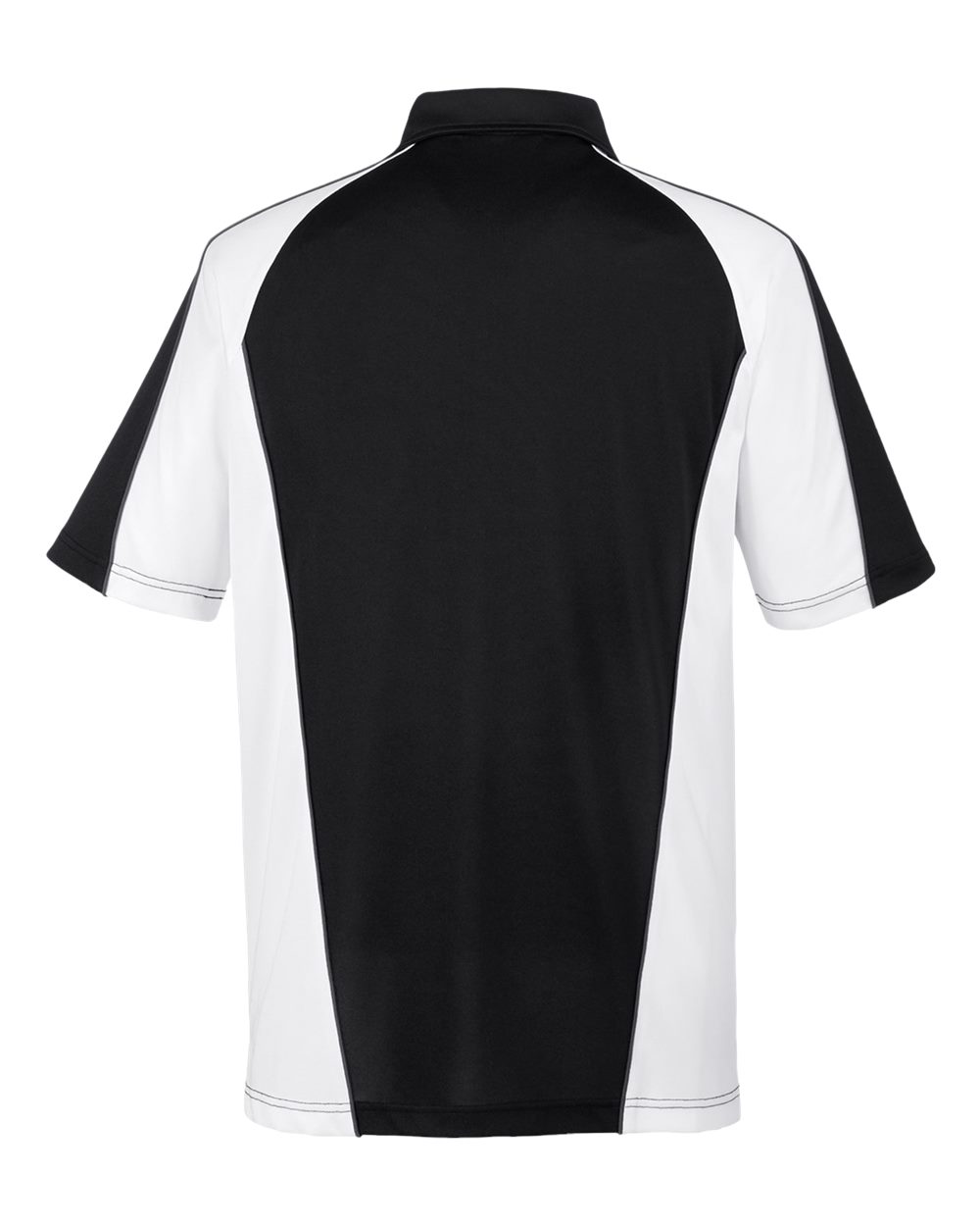 Harriton M385, 13951 Men's Advantage Snag Protection Plus Il Colorblock Polo, Black/ White/ Dark Charcoal