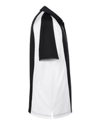 Harriton M385, 13951 Men's Advantage Snag Protection Plus Il Colorblock Polo, Black/ White/ Dark Charcoal
