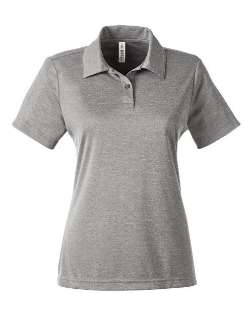 Team 365 TT51HW, Women's Zone Sonic Heather Performance Polo, Athletic Heather