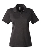 Team 365 TT51HW, Women's Zone Sonic Heather Performance Polo, Black Heather