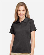 Team 365 TT51HW, Women's Zone Sonic Heather Performance Polo, Black Heather