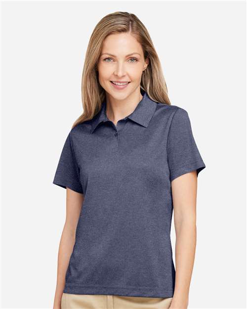 Team 365 TT51HW, Women's Zone Sonic Heather Performance Polo, Sport Dark Navy Heather