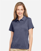 Team 365 TT51HW, Women's Zone Sonic Heather Performance Polo, Sport Dark Navy Heather