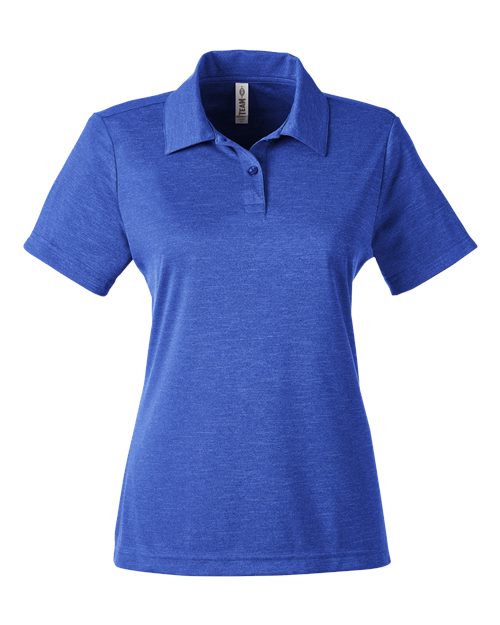Team 365 TT51HW, Women's Zone Sonic Heather Performance Polo, Sport Royal Heather