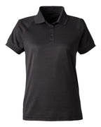 Harriton M208W, 13954 Women's Charge Snag And Soil Protect Polo, Black