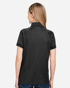 Harriton M208W, 13954 Women's Charge Snag And Soil Protect Polo, Black