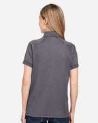 Harriton M208W, 13954 Women's Charge Snag And Soil Protect Polo, Dark Charcoal