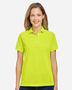 Harriton M208W, 13954 Women's Charge Snag And Soil Protect Polo, Safety Yellow