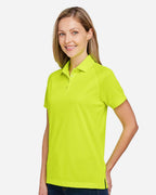 Harriton M208W, 13954 Women's Charge Snag And Soil Protect Polo, Safety Yellow