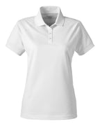 Harriton M208W, 13954 Women's Charge Snag And Soil Protect Polo, White