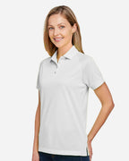 Harriton M208W, 13954 Women's Charge Snag And Soil Protect Polo, White