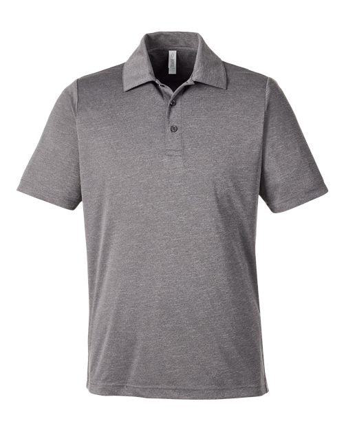 Team 365 TT51H, Zone Sonic Heather Performance Polo, Dark Grey Heather